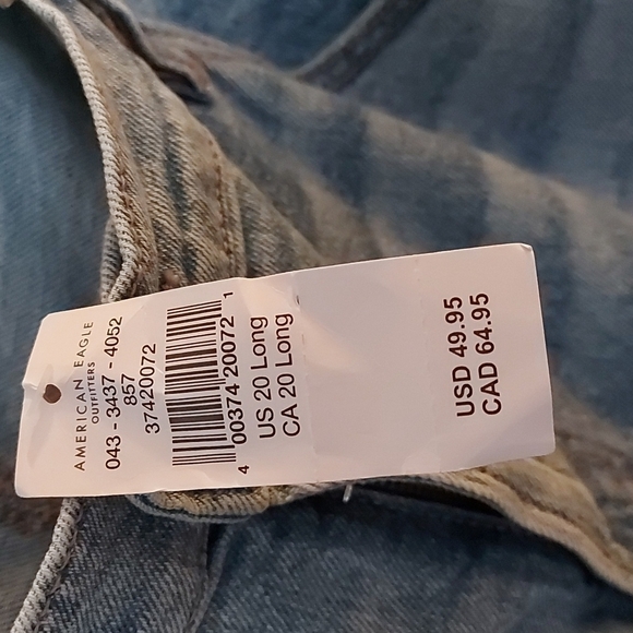 NWT American Eagle 90s Bootcut Jeans Cropped Medium Wash Size 20 - Picture 4 of 9